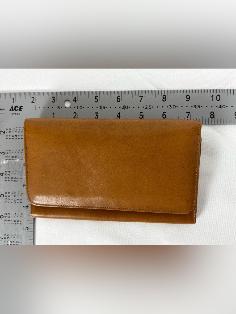 G.H. Bass & Co. Leather Wallet Clutch - Cognac Brown